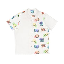 Load image into Gallery viewer, Rainbow Hawaiian Tiddy Shirt -White Block