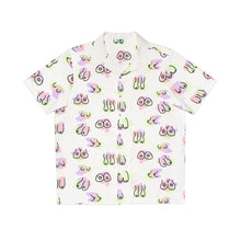 Load image into Gallery viewer, Green and Purple Hawaiian Tiddy Shirt
