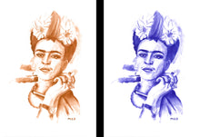 Load image into Gallery viewer, Frida Kahlo Cigarette Print
