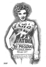 Load image into Gallery viewer, Marilyn Monroe Potato Sack Print
