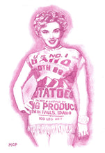Load image into Gallery viewer, Marilyn Monroe Potato Sack Print
