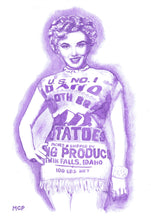 Load image into Gallery viewer, Marilyn Monroe Potato Sack Print
